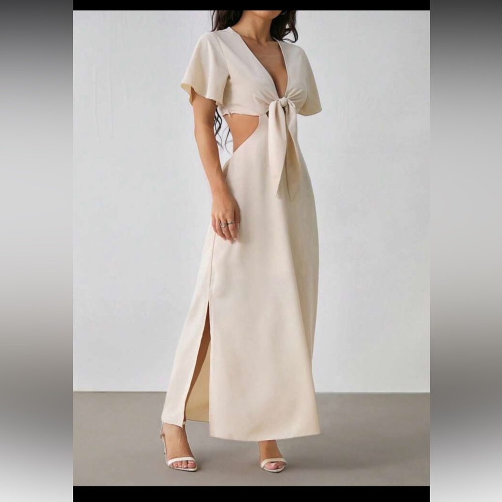 Stylish Tan Maxi Dress